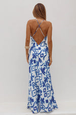 Load image into Gallery viewer, Keilana Cross Back Maxi Dress - Maddie Blue
