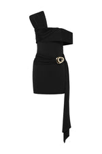 Load image into Gallery viewer, Kassi One Shoulder Mini Dress -Black
