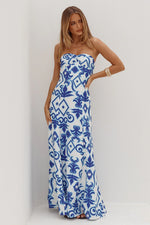 Load image into Gallery viewer, Melesa Strapless Maxi Dress - Maddie Blue
