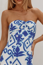 Load image into Gallery viewer, Melesa Strapless Maxi Dress - Maddie Blue
