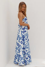 Load image into Gallery viewer, Melesa Strapless Maxi Dress - Maddie Blue
