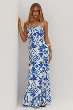 Load image into Gallery viewer, Melesa Strapless Maxi Dress - Maddie Blue

