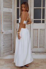 Load image into Gallery viewer, Alethea Open Back Maxi Dress - White

