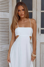 Load image into Gallery viewer, Alethea Open Back Maxi Dress - White
