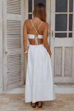 Load image into Gallery viewer, Alethea Open Back Maxi Dress - White
