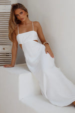 Load image into Gallery viewer, Alethea Open Back Maxi Dress - White
