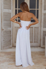 Load image into Gallery viewer, Aiya Strapless Keyhole Maxi Dress - White
