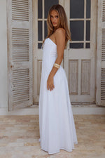Load image into Gallery viewer, Aiya Strapless Keyhole Maxi Dress - White
