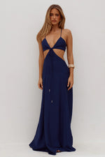 Load image into Gallery viewer, Hestia Strappy Cut Out Maxi Dress - Navy
