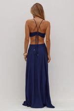 Load image into Gallery viewer, Hestia Strappy Cut Out Maxi Dress - Navy
