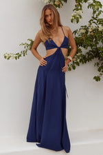 Load image into Gallery viewer, Hestia Strappy Cut Out Maxi Dress - Navy

