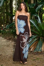 Load image into Gallery viewer, Marti Strapless Maxi Dress - Miloni Choc/Blue
