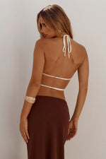 Load image into Gallery viewer, Aurelia Halter Backless Top - White
