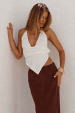 Load image into Gallery viewer, Aurelia Halter Backless Top - White
