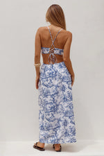Load image into Gallery viewer, Alethea Open Back Maxi Dress - Daydream Blue
