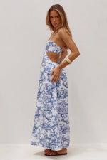 Load image into Gallery viewer, Alethea Open Back Maxi Dress - Daydream Blue
