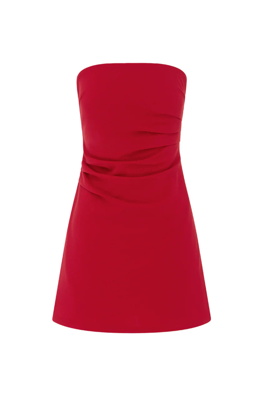 Cairo Mini Dress - Cherry Red