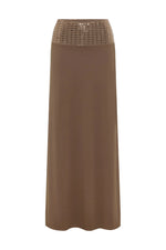 Load image into Gallery viewer, Ziva Sequin Waistband Maxi Skirt - Bronze
