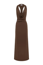 Load image into Gallery viewer, Ivy Cowl Racerback Maxi Dress - Mocha
