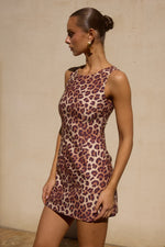 Load image into Gallery viewer, London Mini Dress - Leopard
