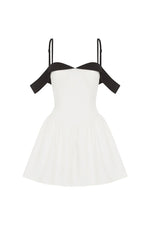 Load image into Gallery viewer, Elise Mini Dress - White/Black
