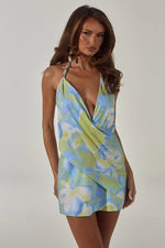 Load image into Gallery viewer, Eilish Halter Mini Dress - Lana Green
