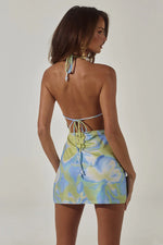 Load image into Gallery viewer, Eilish Halter Mini Dress - Lana Green
