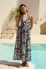 Load image into Gallery viewer, Henrietta Midi Dress - Pirah Navy
