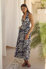 Load image into Gallery viewer, Henrietta Midi Dress - Pirah Navy
