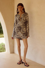 Load image into Gallery viewer, Chantelle Sleeved Mini Dress - Havanna Blue
