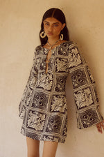 Load image into Gallery viewer, Chantelle Sleeved Mini Dress - Havanna Blue
