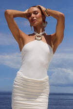 Load image into Gallery viewer, Alola Halter Maxi Dress - White
