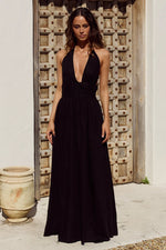 Load image into Gallery viewer, Isabelle Halter Maxi Dress - Black
