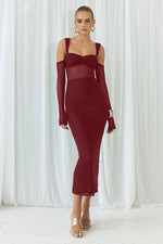 Load image into Gallery viewer, Lamoura Midi Dress - Wine
