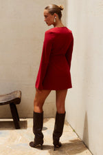 Load image into Gallery viewer, Lilla Mini Wrap Dress - Cherry
