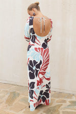 Load image into Gallery viewer, Azure Scoop Neck Maxi Dress - Azure Cream

