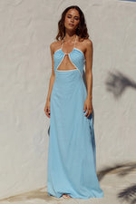 Load image into Gallery viewer, Maia Halter Maxi Dress - Baby Blue

