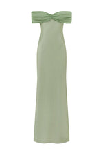 Load image into Gallery viewer, Kadie Off Shoulder Maxi Dress - Key Lime
