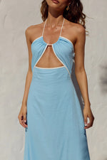 Load image into Gallery viewer, Maia Halter Maxi Dress - Baby Blue
