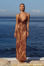 Load image into Gallery viewer, Lotus Maxi Skirt - Tan Viper
