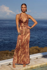 Load image into Gallery viewer, Lotus Maxi Skirt - Tan Viper
