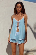 Load image into Gallery viewer, Freja Tie Top - Baby Blue
