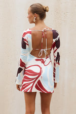 Load image into Gallery viewer, Eternity Sleeved Mini Dress - Azure Cream
