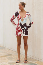 Load image into Gallery viewer, Eternity Sleeved Mini Dress - Azure Cream
