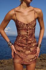 Load image into Gallery viewer, Emory Bustier - Tan Viper
