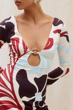 Load image into Gallery viewer, Eternity Sleeved Mini Dress - Azure Cream
