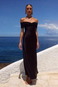 Kadie Off Shoulder Maxi Dress - Black