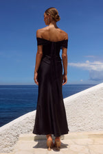 Load image into Gallery viewer, Kadie Off Shoulder Maxi Dress - Black
