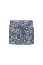Load image into Gallery viewer, Orion Sequin Mini Skirt - Steel
