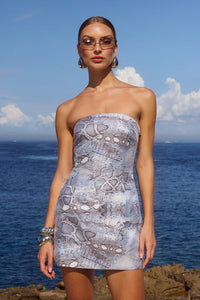 Ibiza Mini Dress - Steel Viper